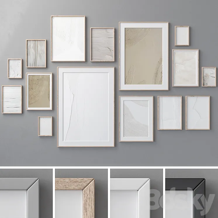 Set of wall paintings 1995 3D Model Free