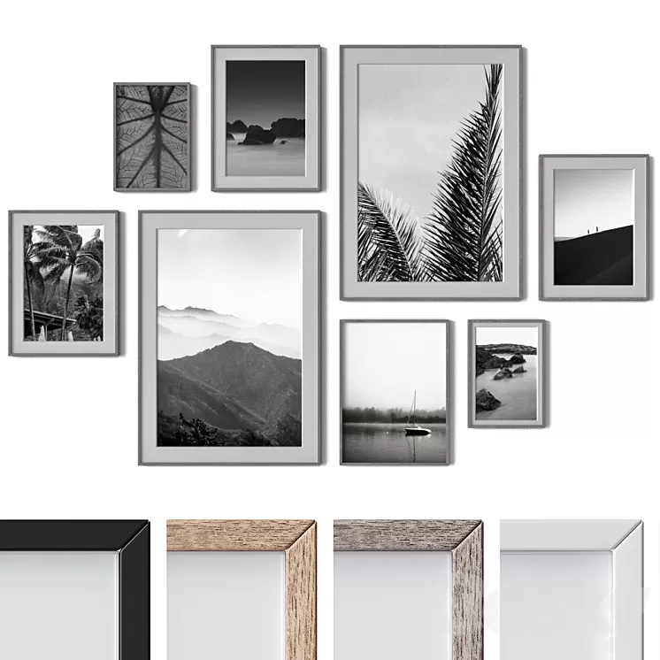 Set of wall paintings 2140 3D Model