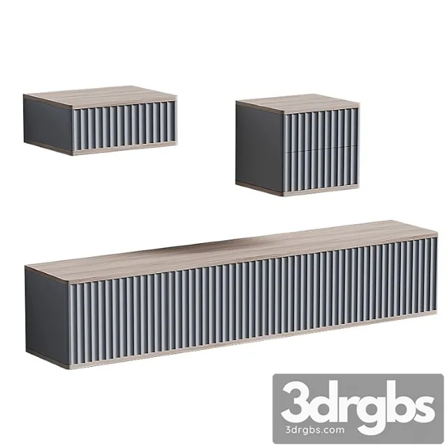 Set of Wall Pedestals the Idea 3D Model Free
