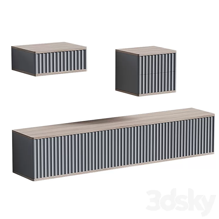 Set of Wall Pedestals the Idea 3D Model