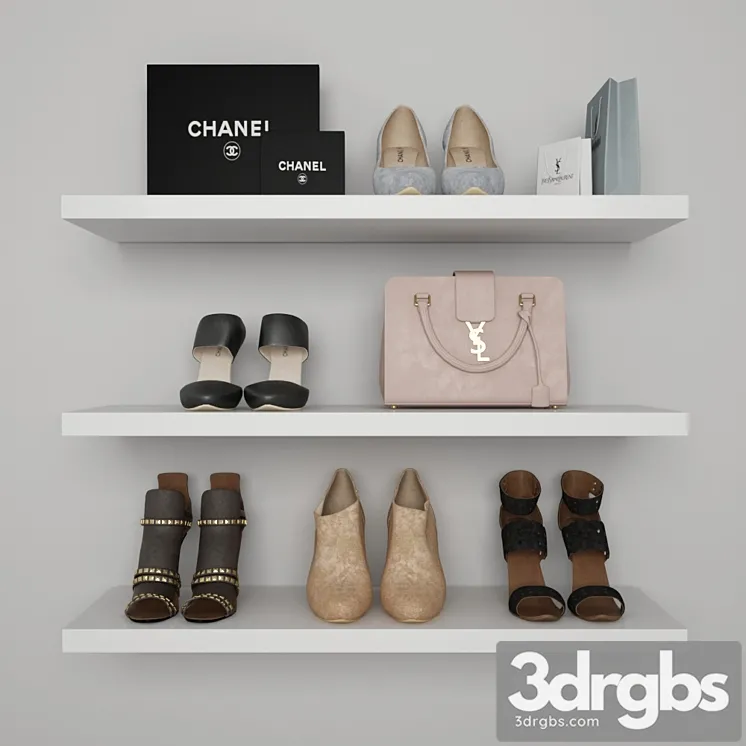 Set Of Women Shoes I Women Shoes 3D Model Free