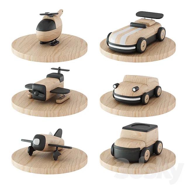 Set of wooden toys from S2VICTOR 3D Model