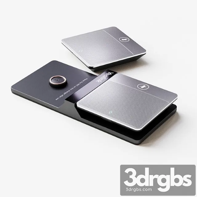 Set of Yealink P90 Wireless Microphones 3D Model Free