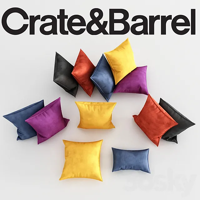 Set pillows "Branner". Crate & Barrel 3DModel