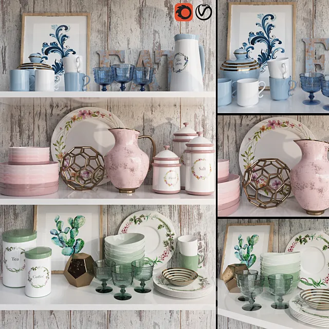 Set posudy_1 3DModel
