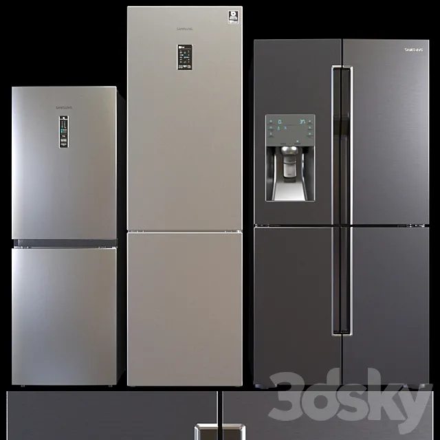 Set refrigerator Samsung 3D Model