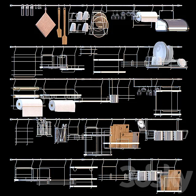 Set Reiling system Pepo Modern _ Retro 3DModel