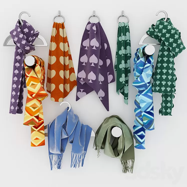 Set scarf hangers 3D Model