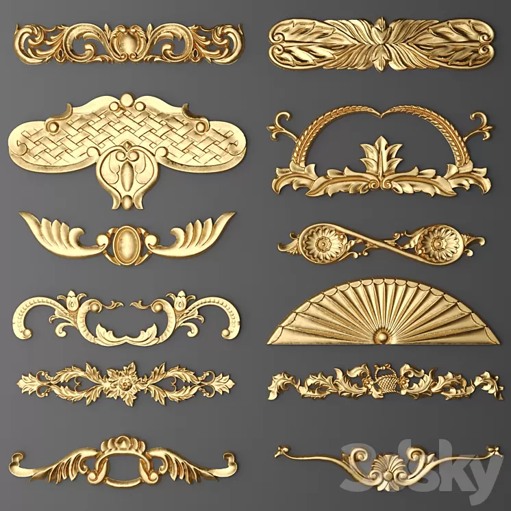 Set stucco. 3D Model