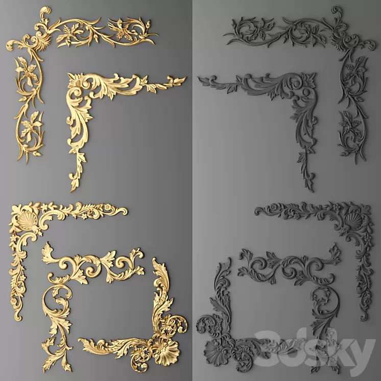 Set stucco. 3D Model