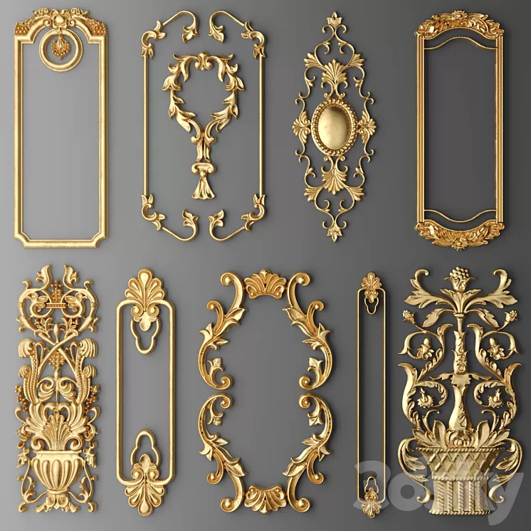 Set stucco decoration. 3D Model