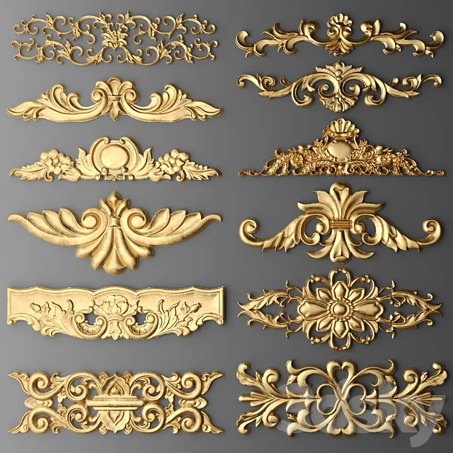 Set stucco decoration 3DModel