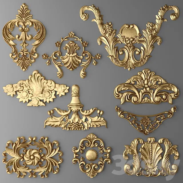 Set stucco decoration 3DModel