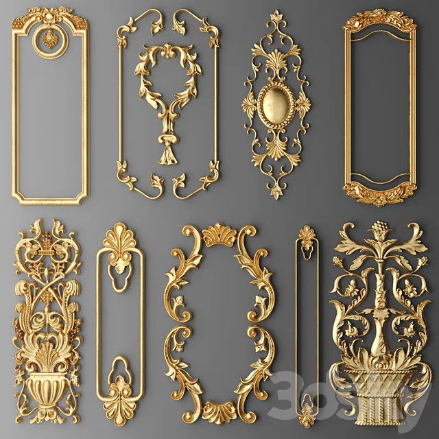 Set stucco decoration. 3DModel