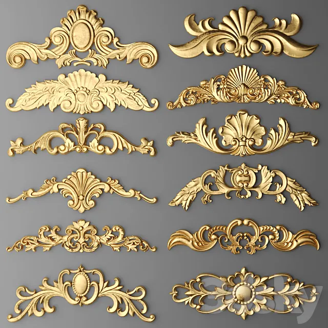 Set stucco decoration 3DModel
