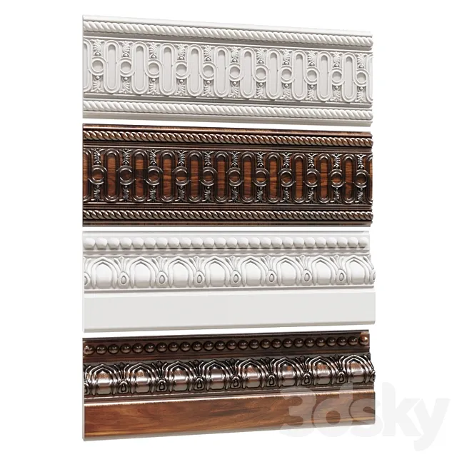 Set stucco moldings. 3DModel
