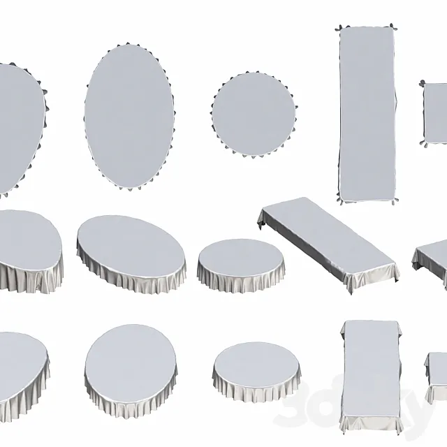 Set tablecloths 3D Model