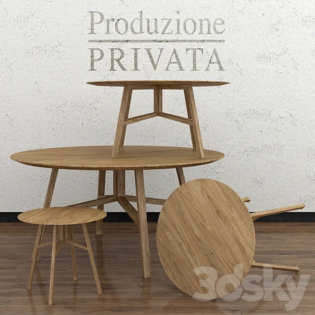 Set tables Benedetto 3DModel