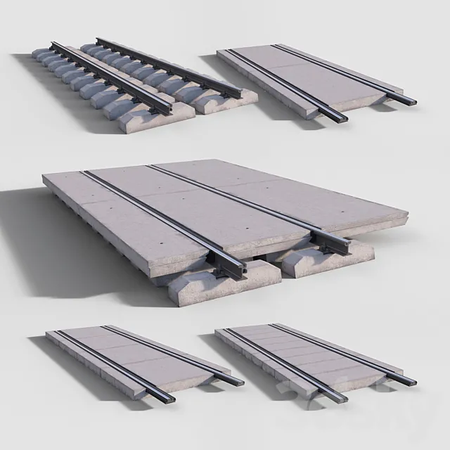 Set tramways 01 3DModel