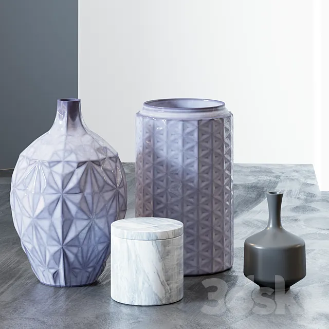 Set vases Ellos Home _ Corona 3D Model