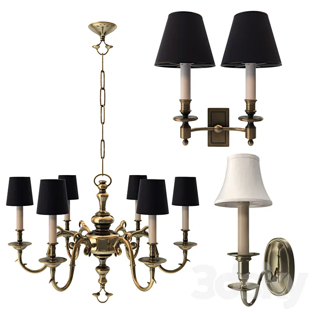 Set Visual Comfort fixtures 3D Model