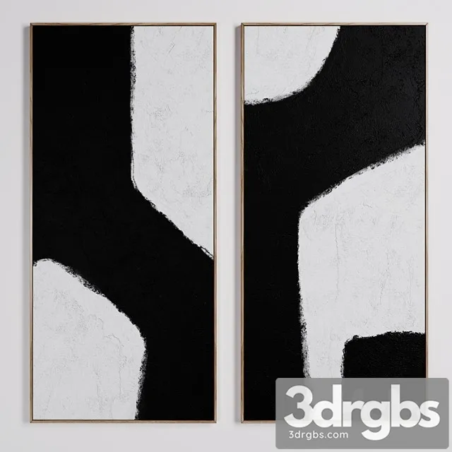 Set Wall Paintings Dopio Am Pm Laredoute 1 3D Model Free