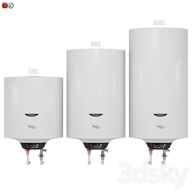 Set Water heater Water heater ARISTON PRO1 ECO INOX ABS PW 3D Model