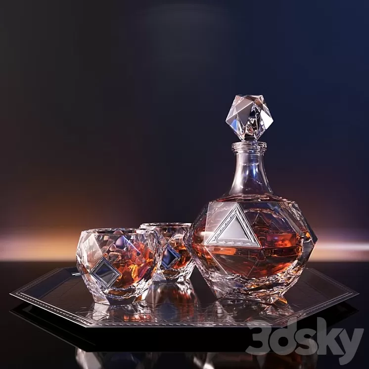 Set whiskey HAVANA 3D Model
