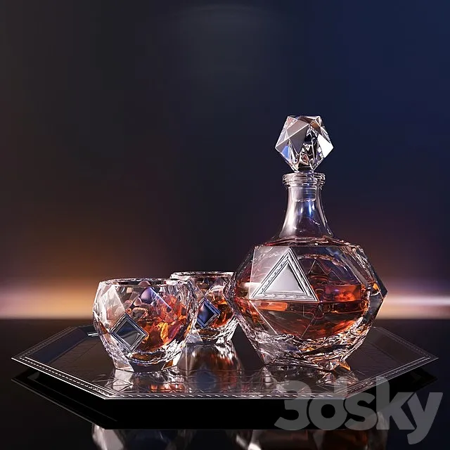 Set whiskey HAVANA 3DModel