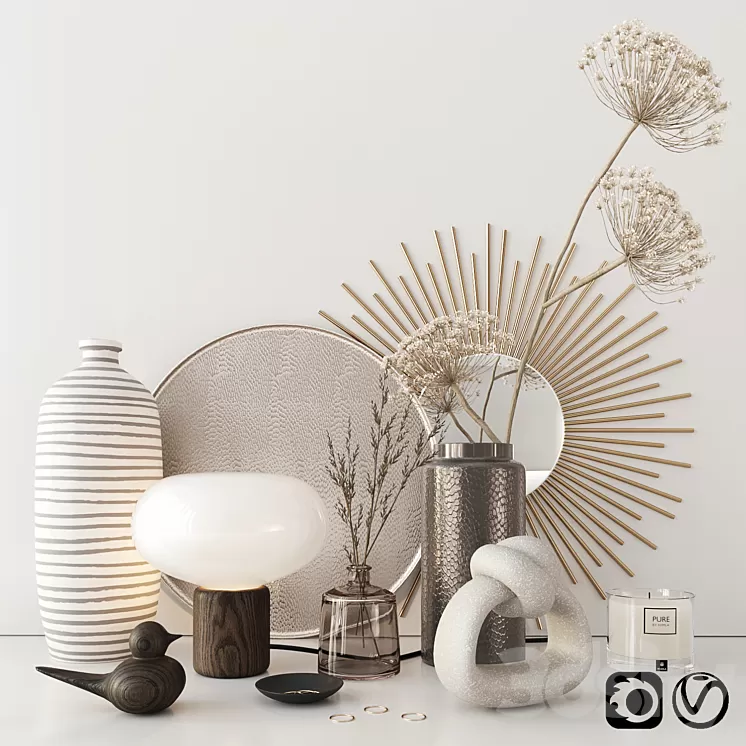 Set with heracleum