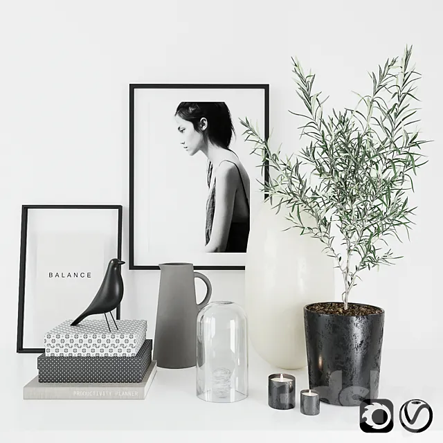 Set with olive tree Free Download