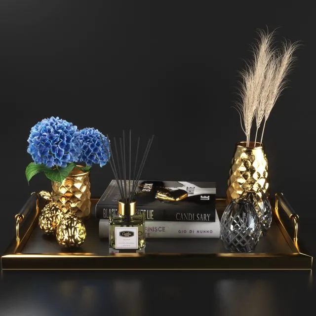 Set107 -gold & blue 3D Model