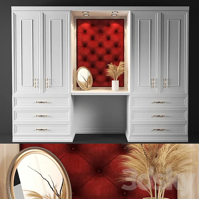 set248 -red wardrobe 3DModel