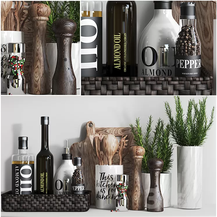 set405 -rustic wood kitchen 3D Model