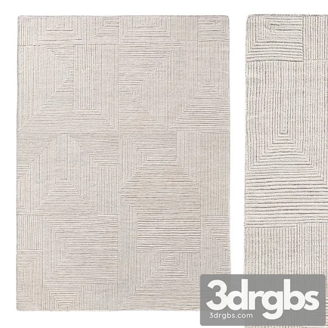 Settat Hand Knotted Wool Rug 2 3D Model Free