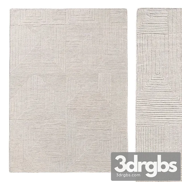 Settat Hand Knotted Wool Rug 3D Model Free