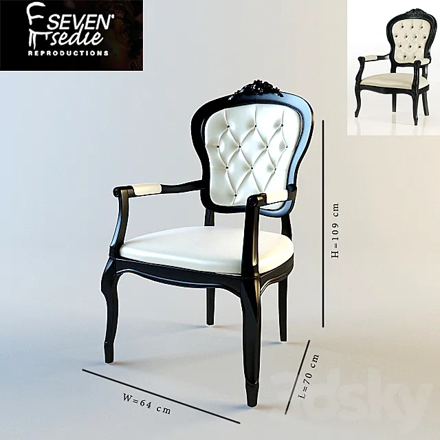 Seven Sedie 3D Model