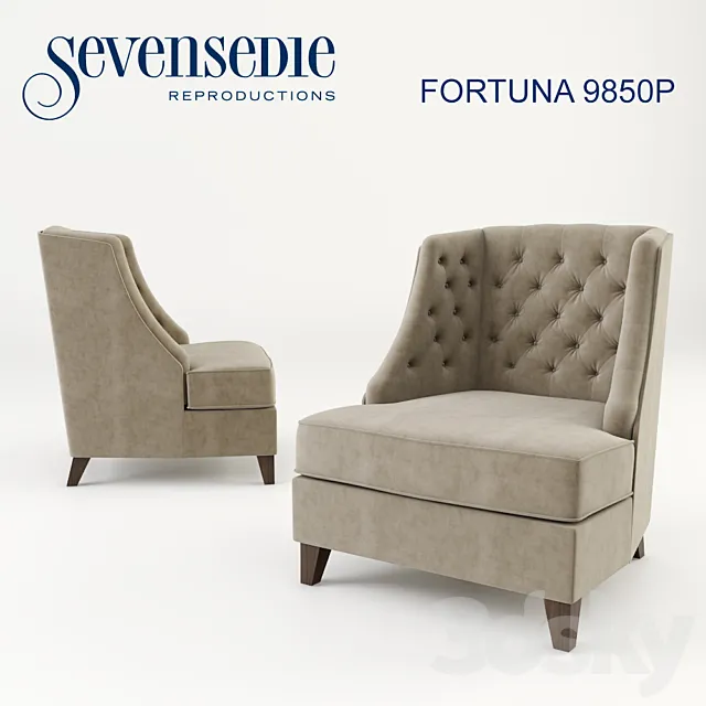 sevensedie fortuna 9850P armchair 3DModel