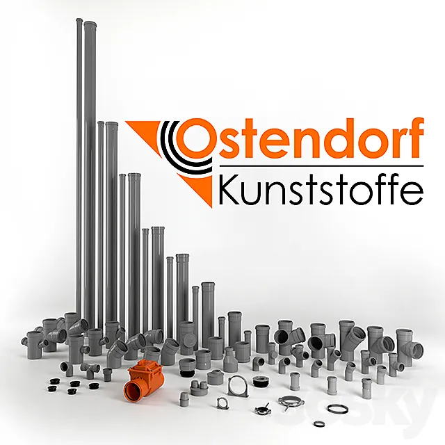 Sewerage - sewerage Ostendorf HT-DN50 _ DN110 3D Model