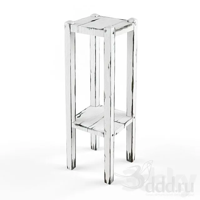 shabby chic cottage side table 3DModel
