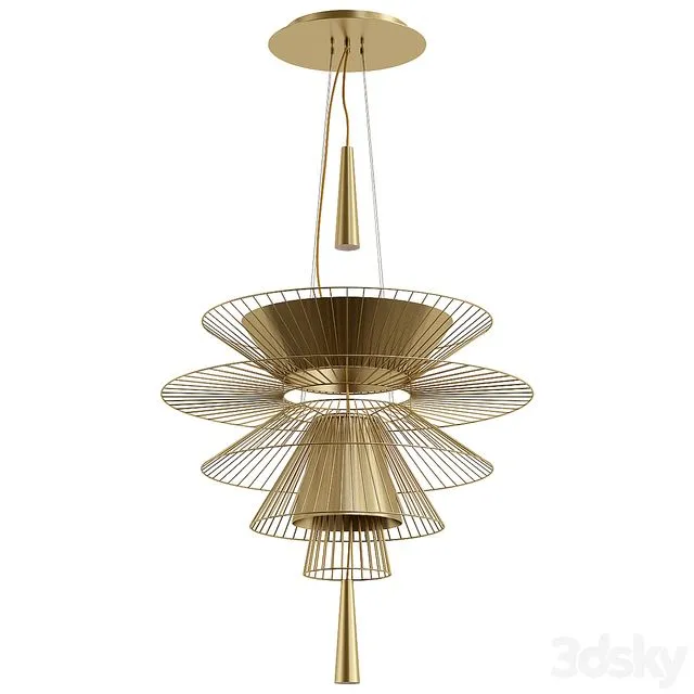 Shade Metal Chandelier 3D Model