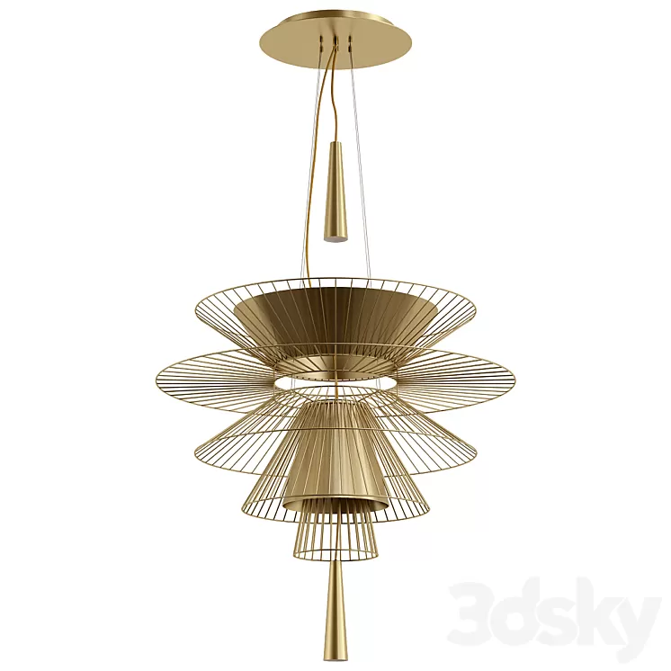 Shade Metal Chandelier 3D Model Free