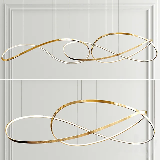 Shade ring chandelier 3D Model