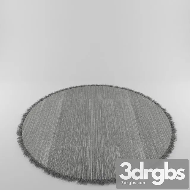 Shaggy Carpet With Round Piping 3D Model Free
