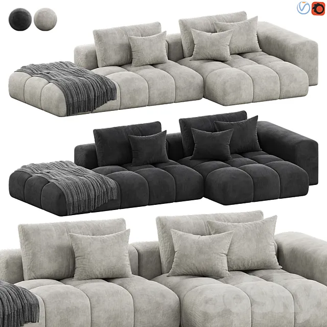 Shamara Sofa by Noho Home 3D Model