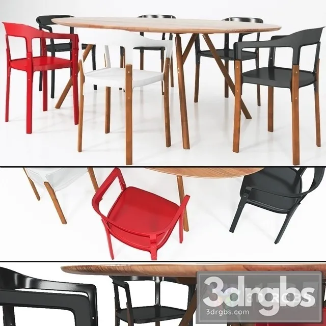 Shanghai Dining Table 3D Model Free