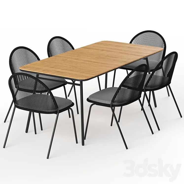Shann Chair & Soumaya Table 3D Model Free