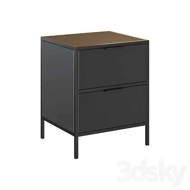 Shantay bedside table 40 x 50 cm 3D Model