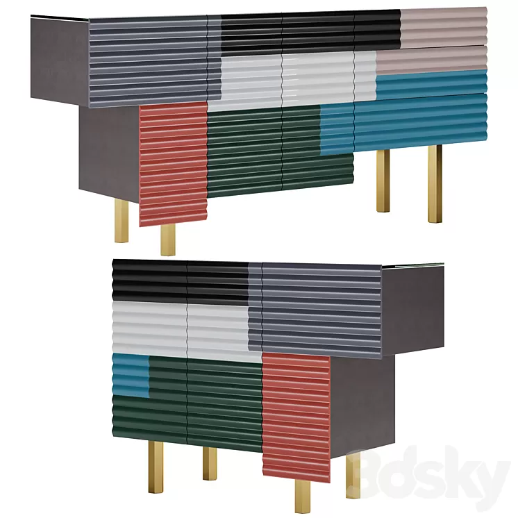 Shanty Sideboard Cabinet by BD Barcelona 3D Model