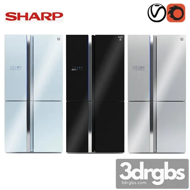 Sharp Refredgerator 2 3D Model Free